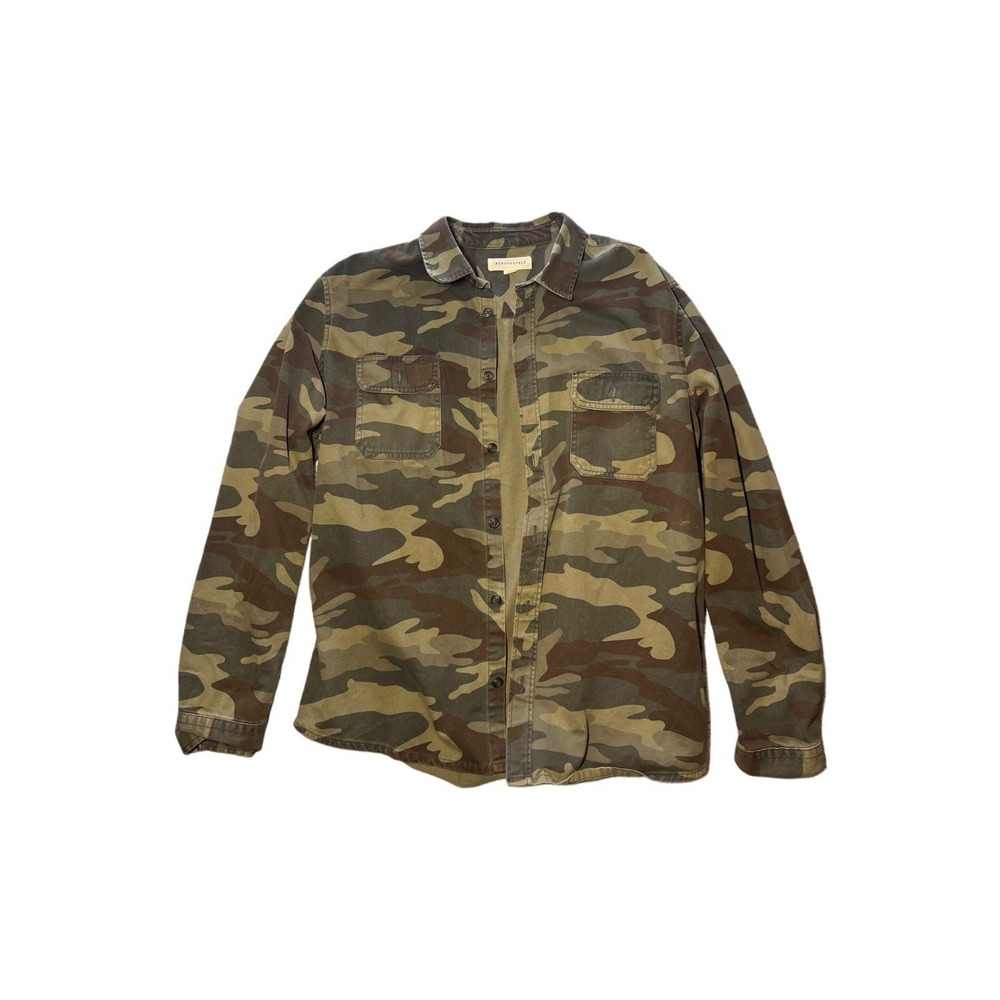 Camouflage Jacket Button Up Aeropostale Size Large Long Sleeve